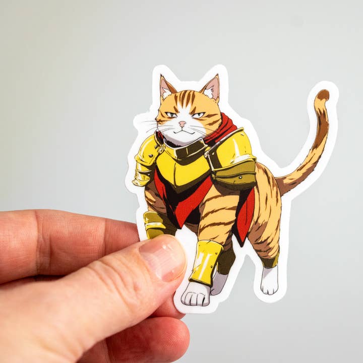 Paladin Cat Sticker for wholesale by We Geek Together
