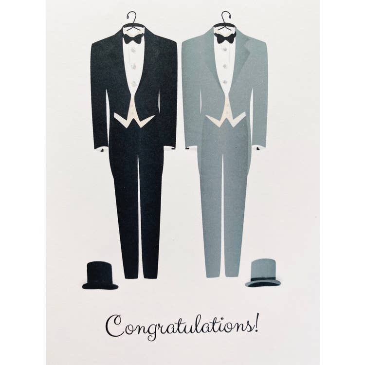 Studio Daedre - Wholesale Wedding Card - Two Tux - Loose Cards0