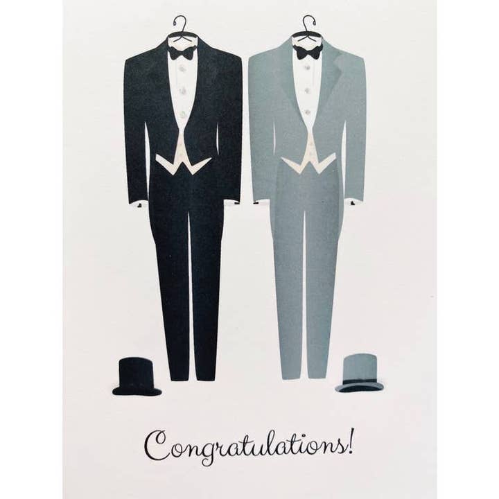 Studio Daedre - Wholesale Wedding Card - Two Tux - Loose Cards
