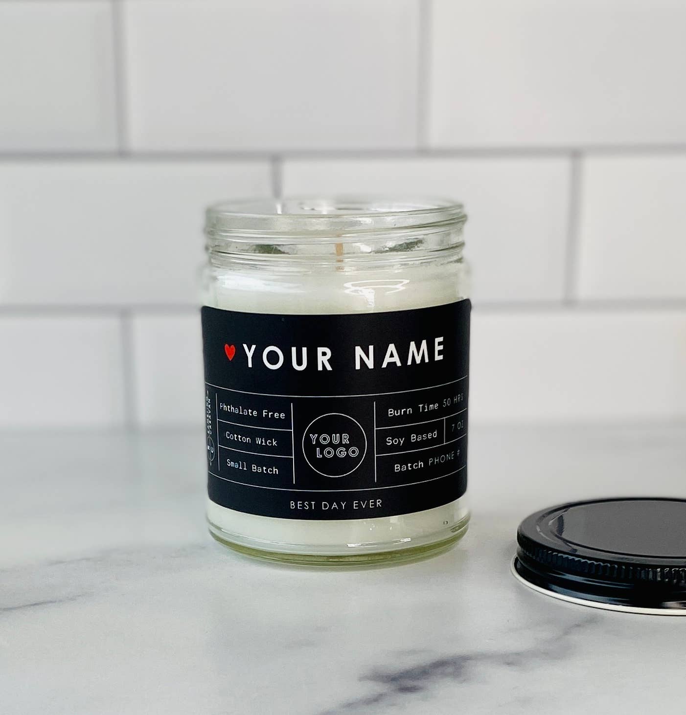 Rambling Caravan - Venta al por mayor Velas en tarros - Su nombre: su logotipo Vela de pedido personalizado5