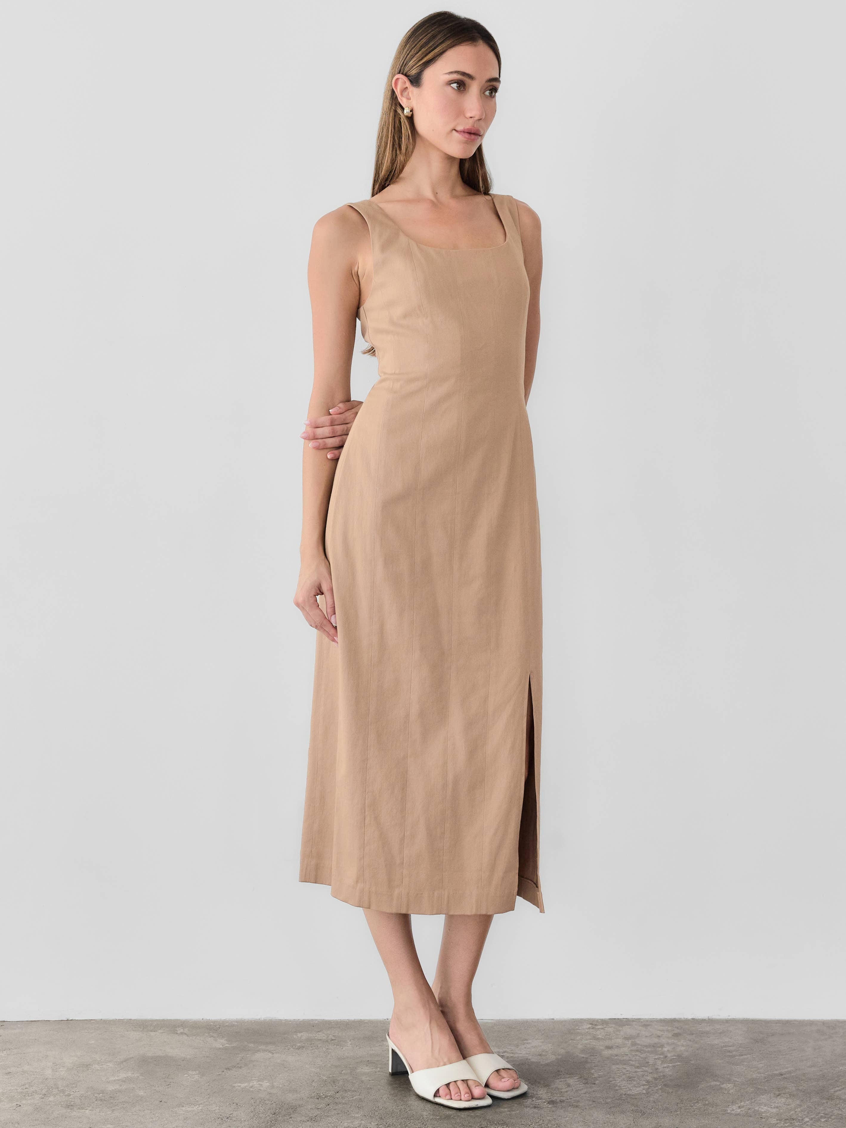 MOD REF - Wholesale Dress - Women's - The Lyra Dress | Sleek Paneled Bodycon Dress11