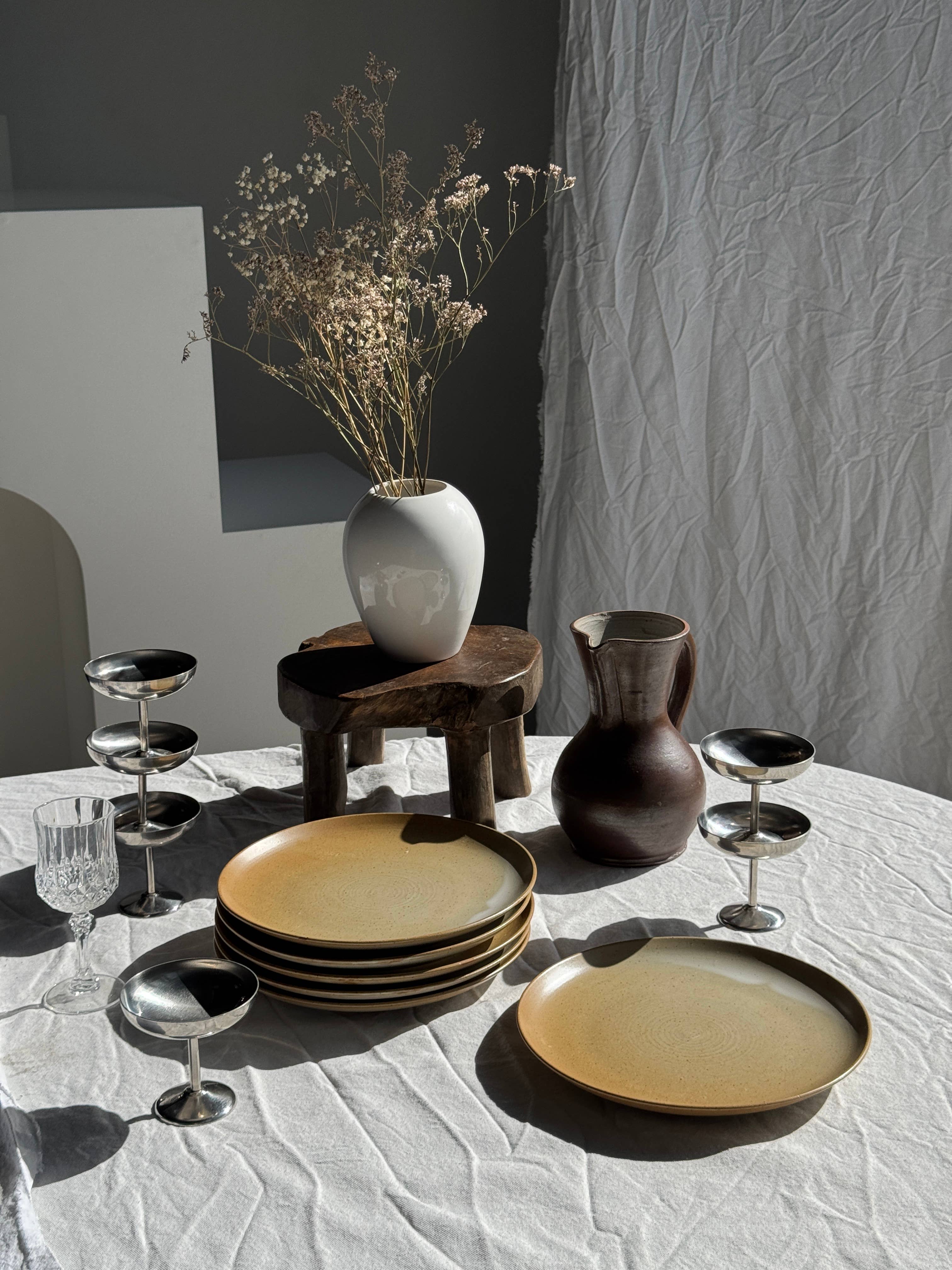 Office Objets - Wholesale Dinner Plate - Set of 6 stoneware plates Village France D2415