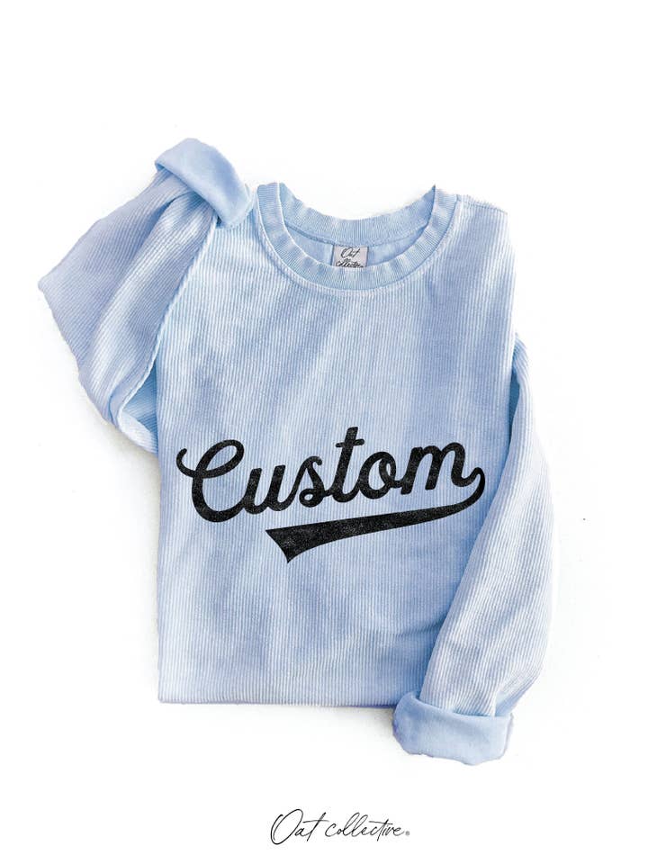 OAT COLLECTIVE - Wholesale Graphic sweatshirt – Women’s - CUSTOM VARSITY Thermal Vintage Pullover 4
