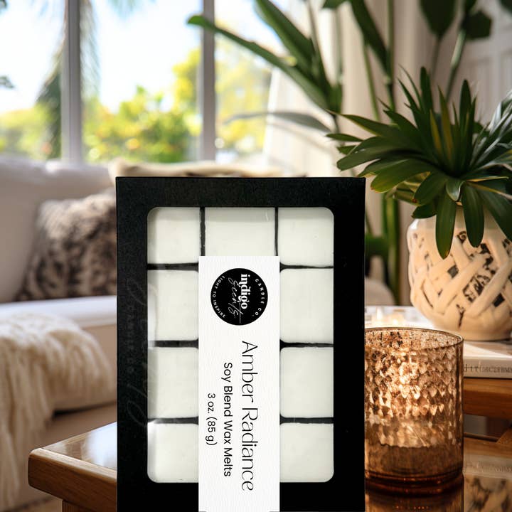Amber Radiance Wax Melts for wholesale by Indigo Scents Candle Co.