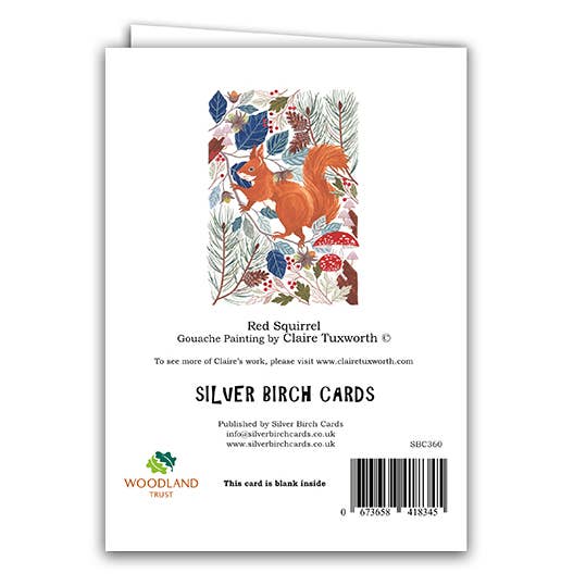 Silver Birch Cards – wholesale Everyday greeting card – Blank Greeting Card "Red Squirrel"1