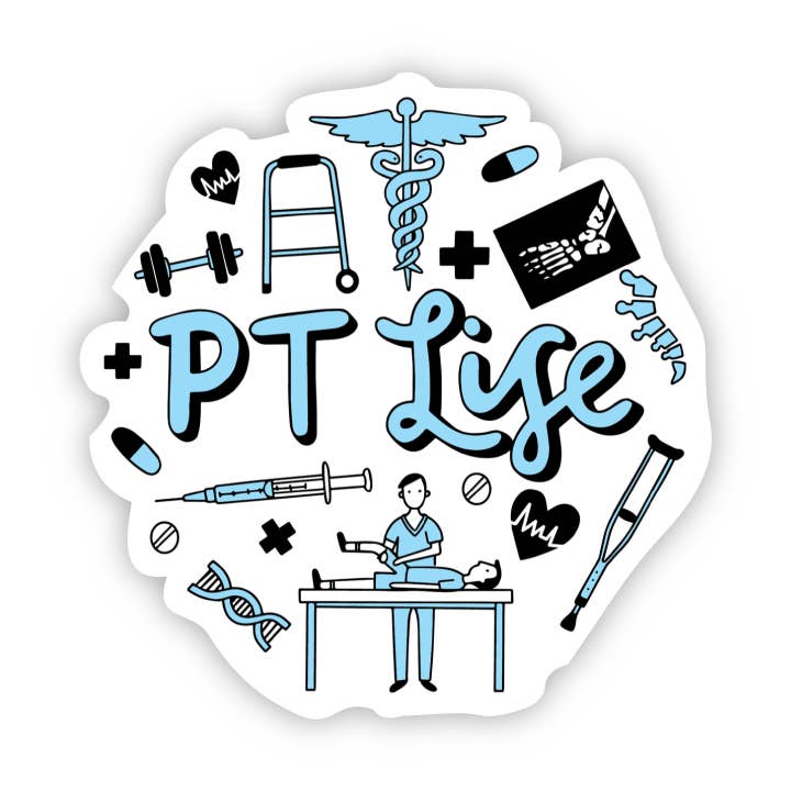 PT Life Blue Sticker for wholesale by Big Moods