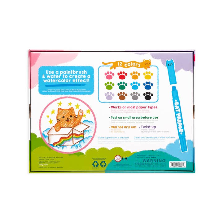 OOLY - Wholesale Crayons - Kids & Baby - Cat Parade Gel Crayons - Set of 12