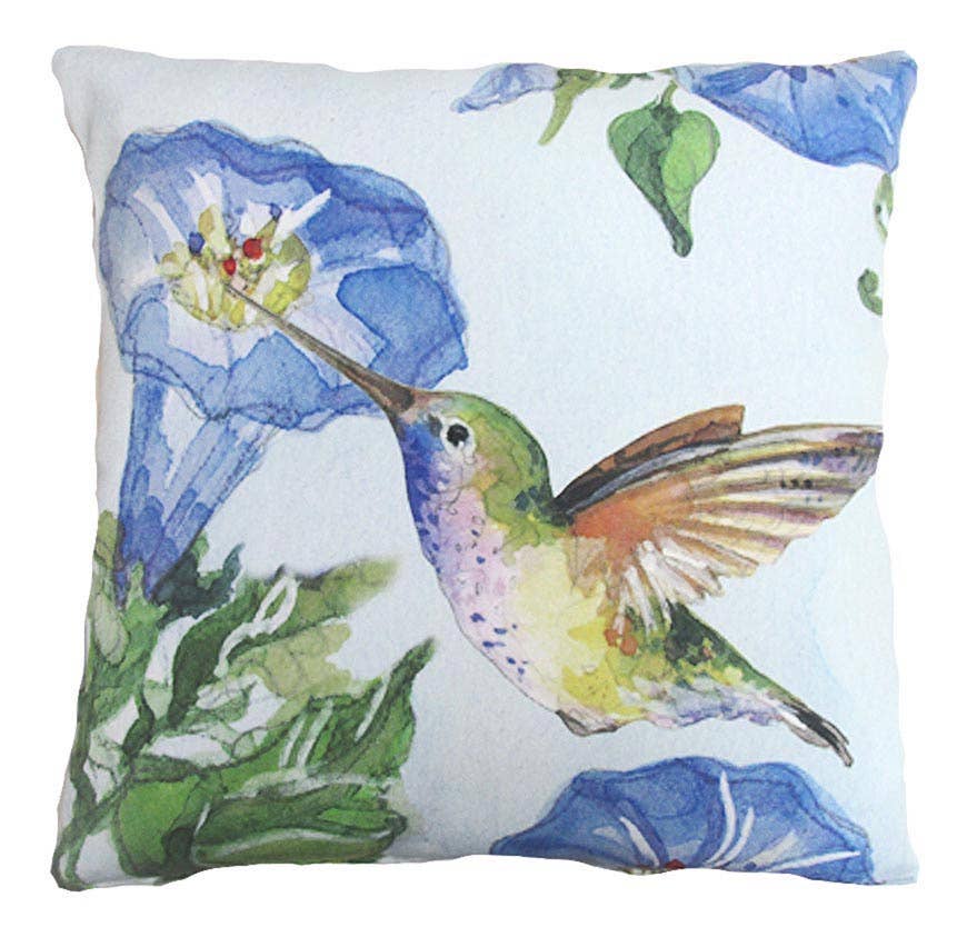 Magnolia Casual - Wholesale Throw/Decorative Pillow - Pillow - Hummingbird w/ Morning Glory (L) - indoor / outdoor0