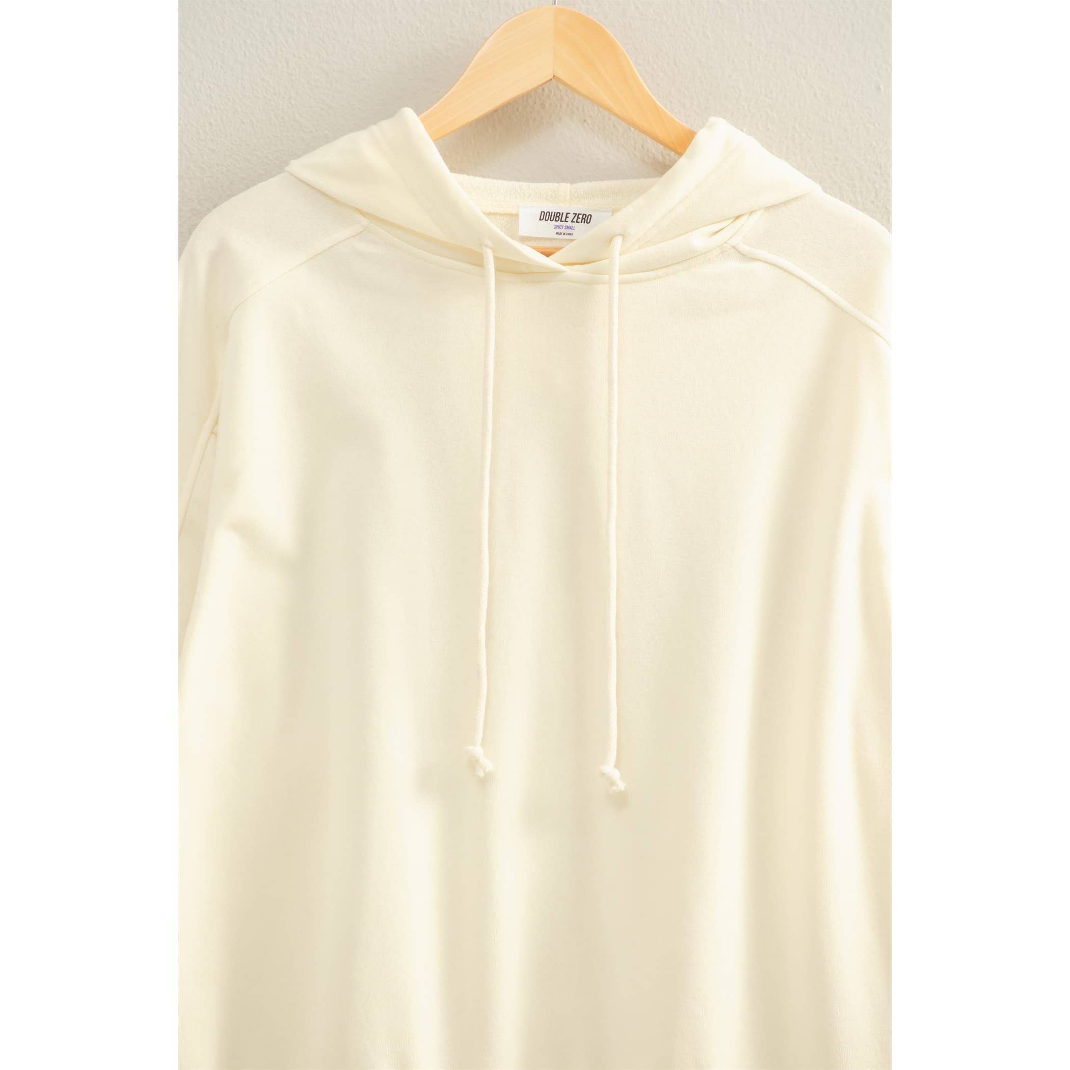 Double Zero - Wholesale Hoodie - Women's - Mineral Washed Seam Detail Hoodie5