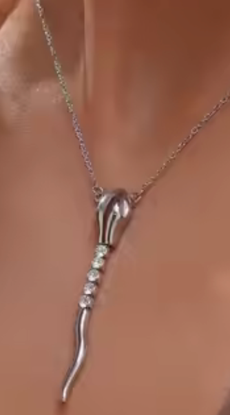 HoopLa – wholesale Hänge-/berlockhalsband – Orm- Tennis Halsband Orm- Stål 14K CZ halsband3