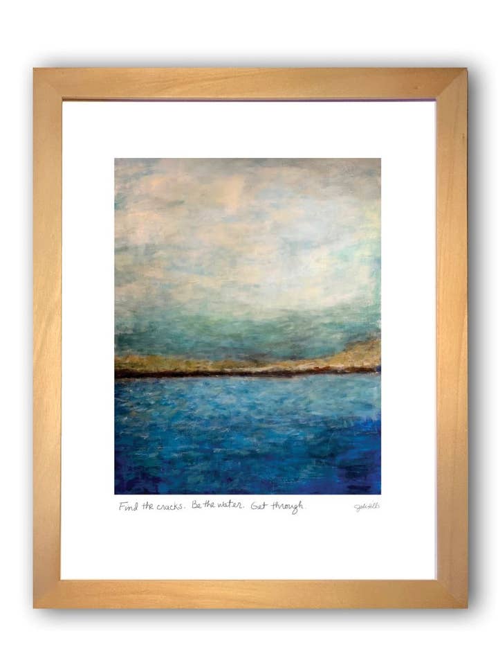 trova le crepe ⎮ Stampa d'Arte Blue Mind per la vendita all'ingrosso da parte di Studio J by Jodi Hills