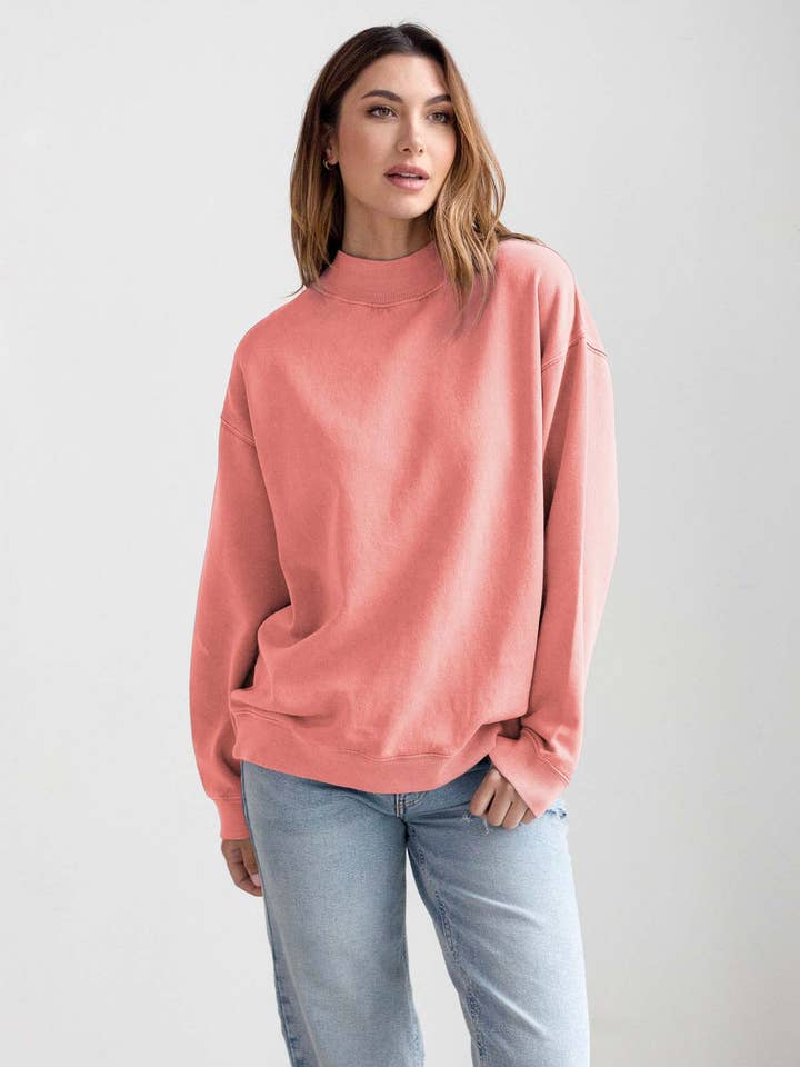 chicka-d - Wholesale Sweatshirt - Women's - Nantucket Mock-Neck, All Colors