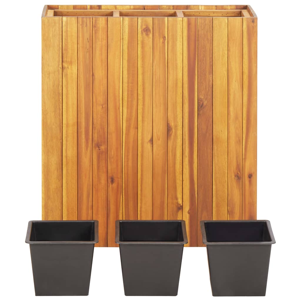 Greenwestons - Wholesale Planter box - Green's Garden Raised Bed with 3 Pots Solid Acacia Wood2