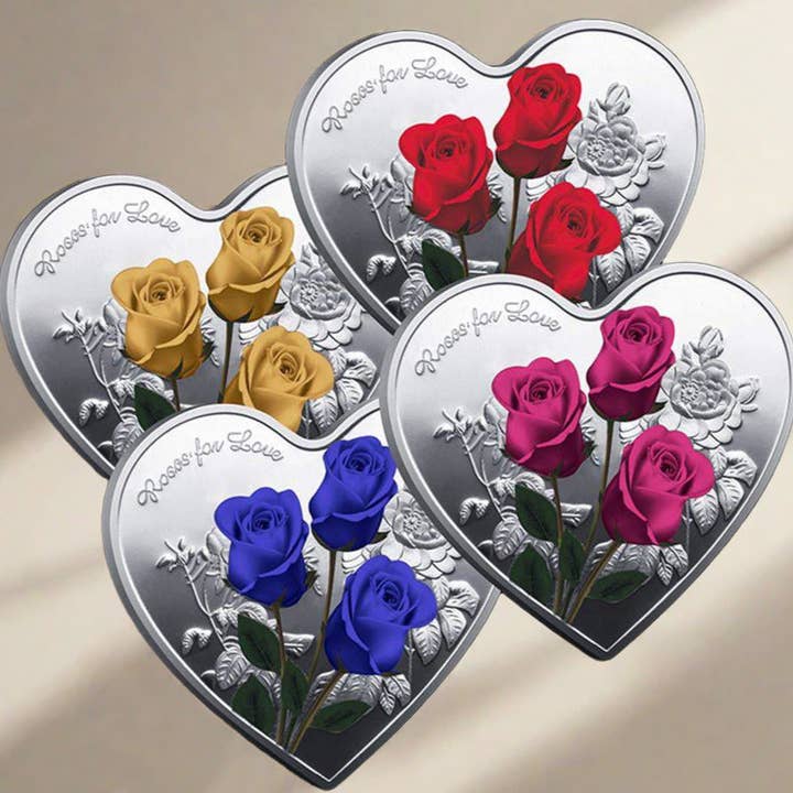 Love You Emulation Valentine's Day Decor Non Currency Coins for wholesale by WoodWristCo