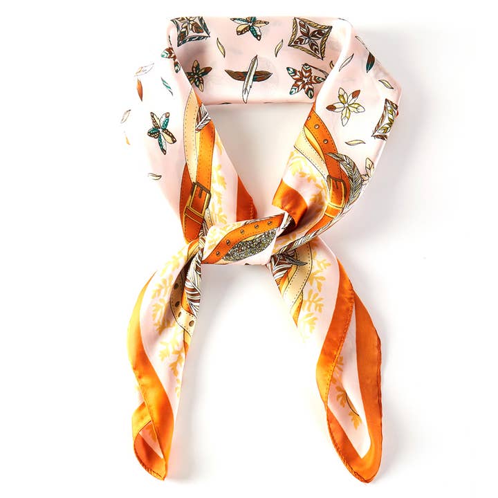 BANDANA À IMPRIMÉ PLUME ET CEINTURE, BS 0033 pour la vente par JOIA ACCESSORIES