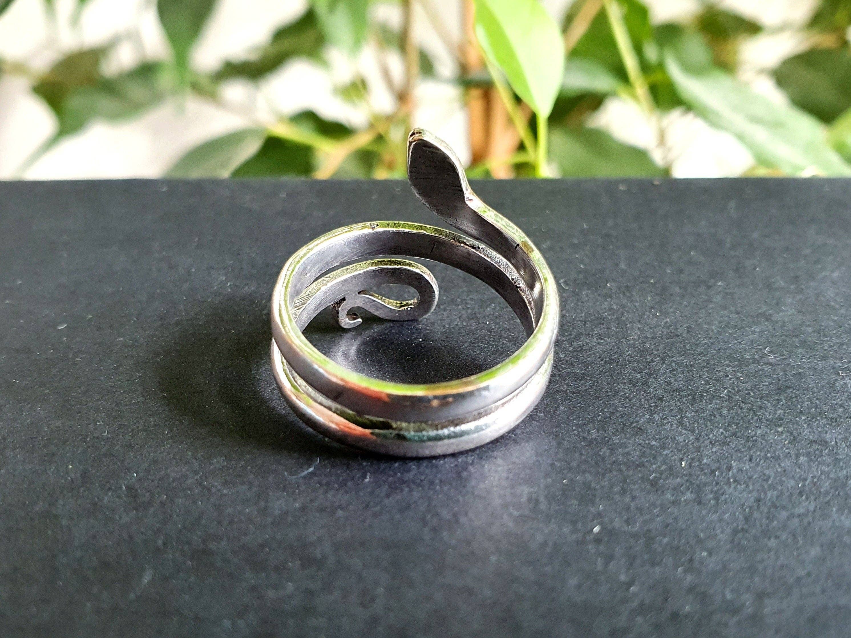 Kaali Boutique - Wholesale Band/Stacked Ring - Silver Snake Ring / Brass / Ethnic, Geometric, rustic, yoga, hippie, gypsy, pretty, psy, boho, bohemian, festival3