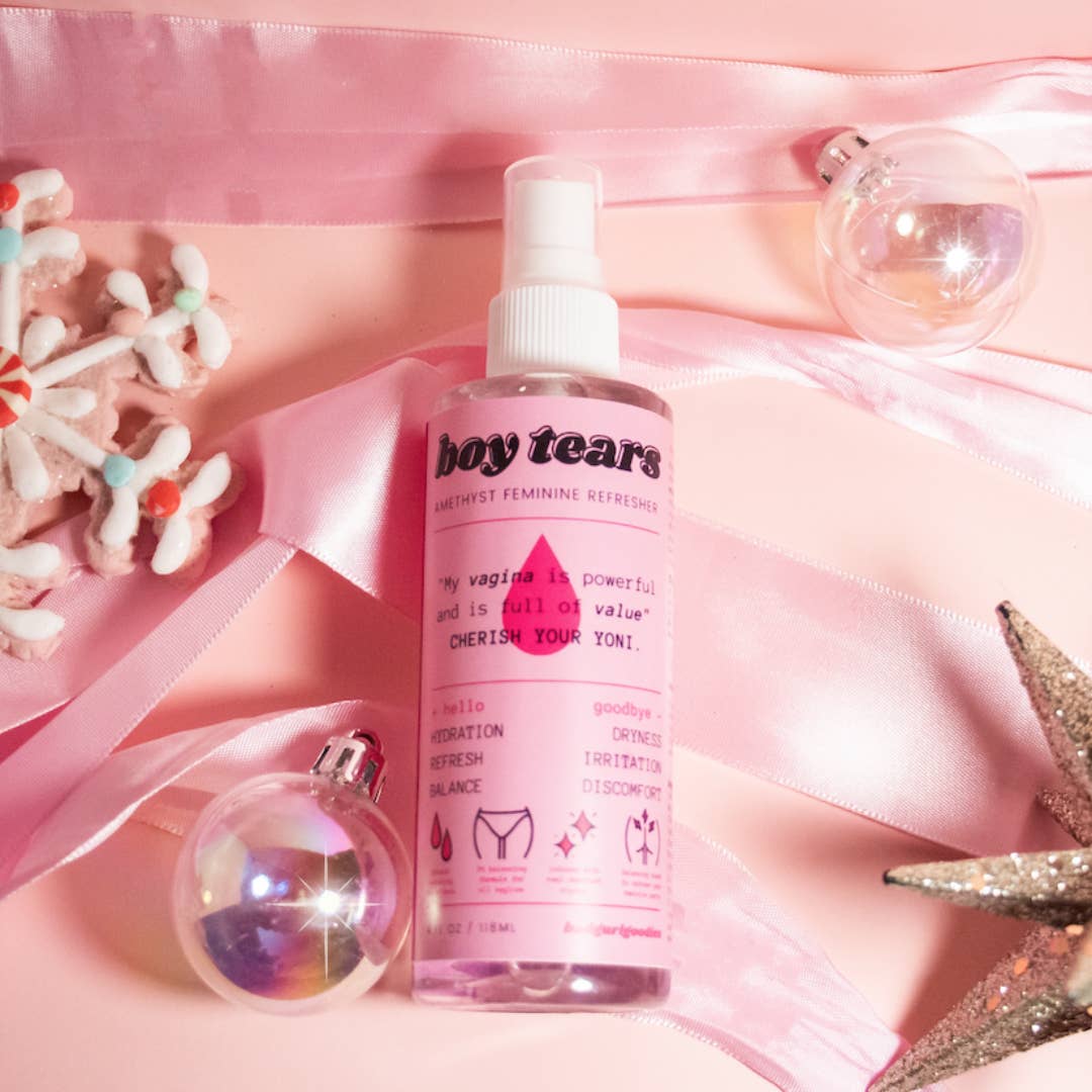 Badgurlgoodies – Großhandel Gesichts- und Körpernebel/Wasser – Boy Tears femininer Auffrischungsspray mit Kristallen