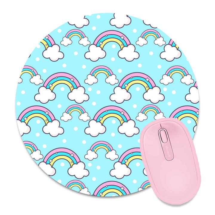 Blue Rainbows Mousepad for wholesale by Lil Charmery