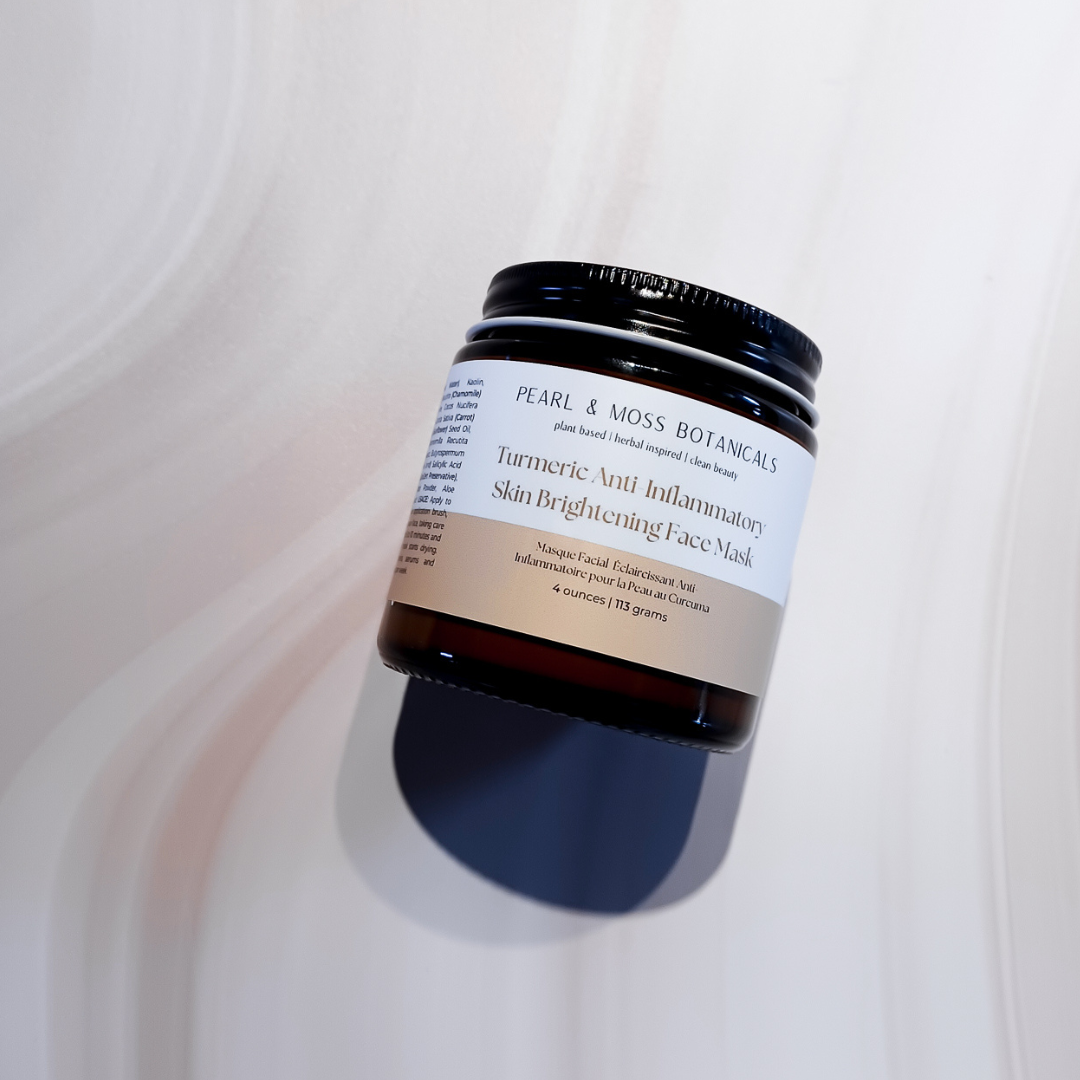 Pearl & Moss Botanicals Inc. - Wholesale Skincare Face Mask - Turmeric Anti-Inflammatory Skin Brightening Face Mask4
