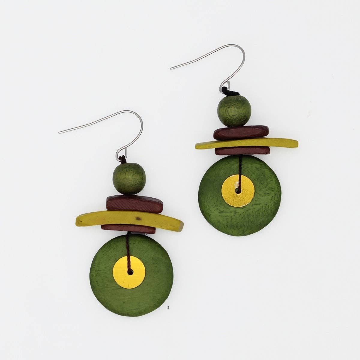 Sylca Designs - Wholesale Dangle Earrings - Assuta Olive Drop Earrings0