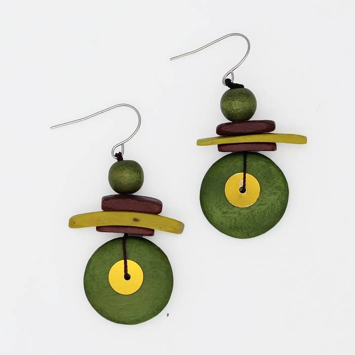 Sylca Designs – Engroshandel Hængeøreringe og creoløreringe – Assuta Oliven Dråbeøreringe0