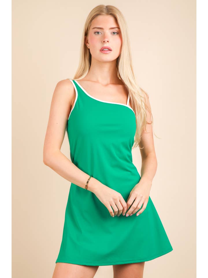 VERY J - Wholesale Athletic Dress - Women's - ND31660-Activewear Mini Dress with Inside Lining17