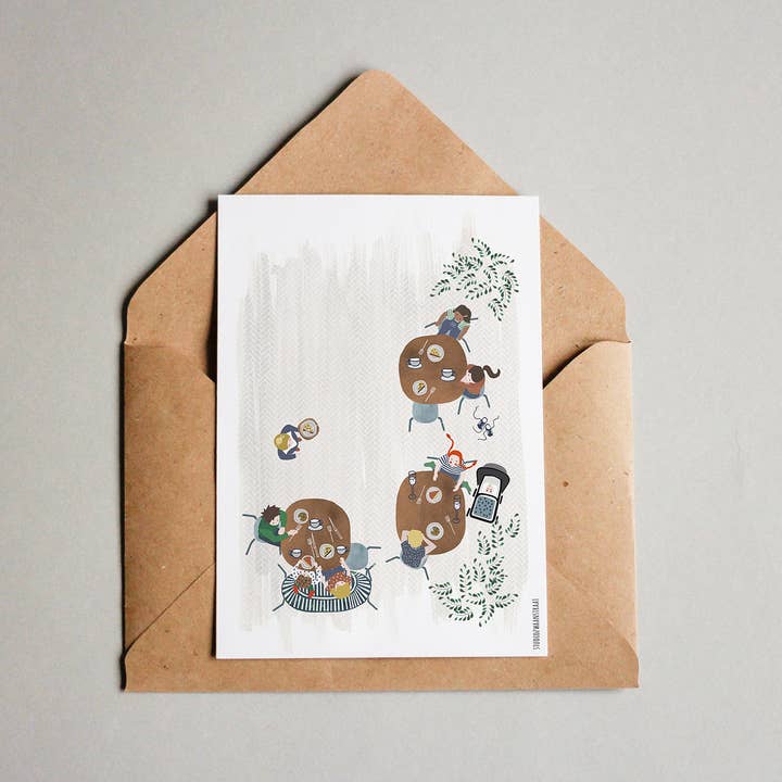 STUDIOZWAANSTRAAT - Wholesale Postcard - postcard 'coffee outside'3