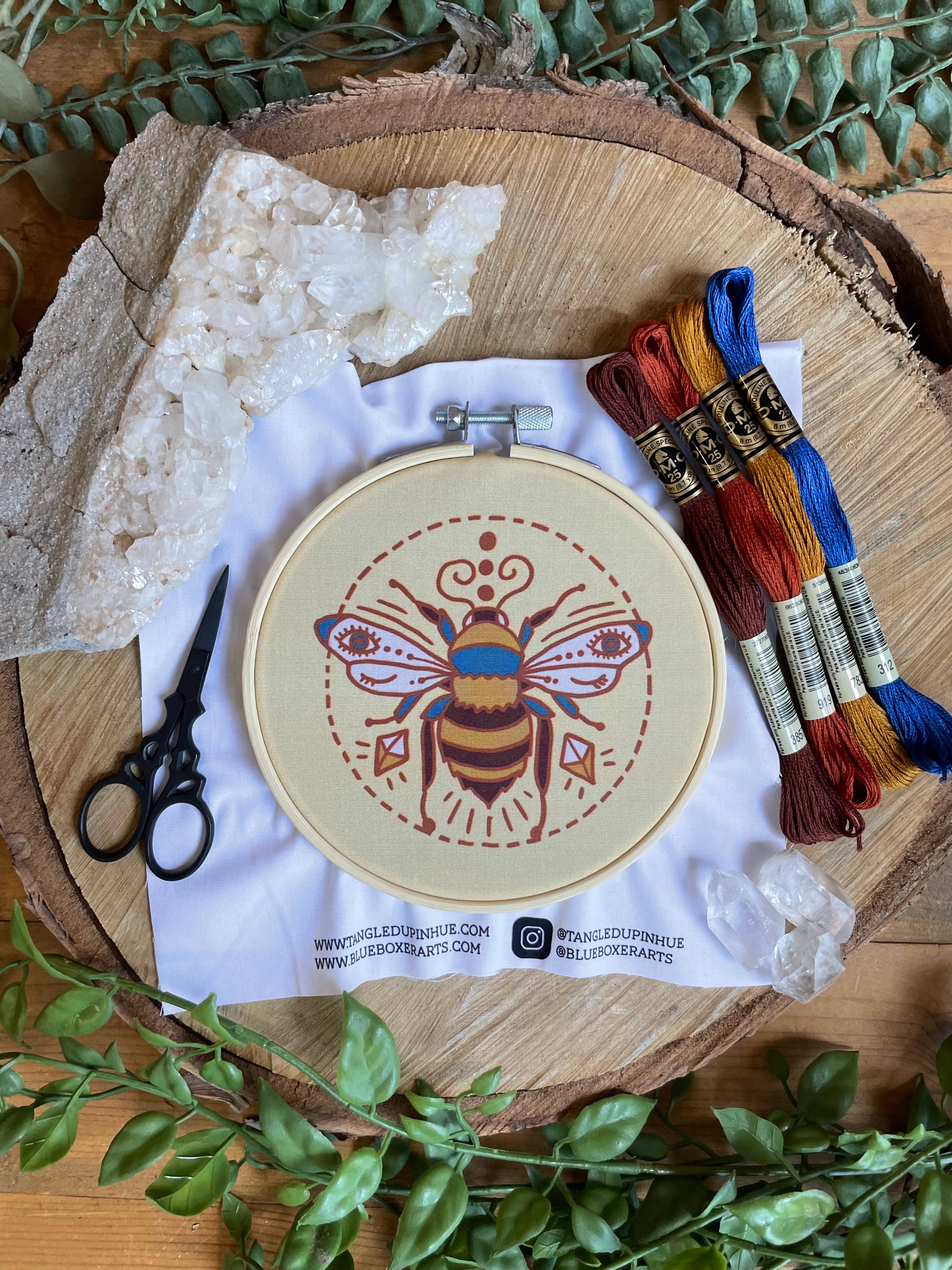 Tangled Up In Hue - Wholesale Embroidery/Cross Stitch Supplies - DIY Stitch Kit - Winking Bee Embroidery Kit1