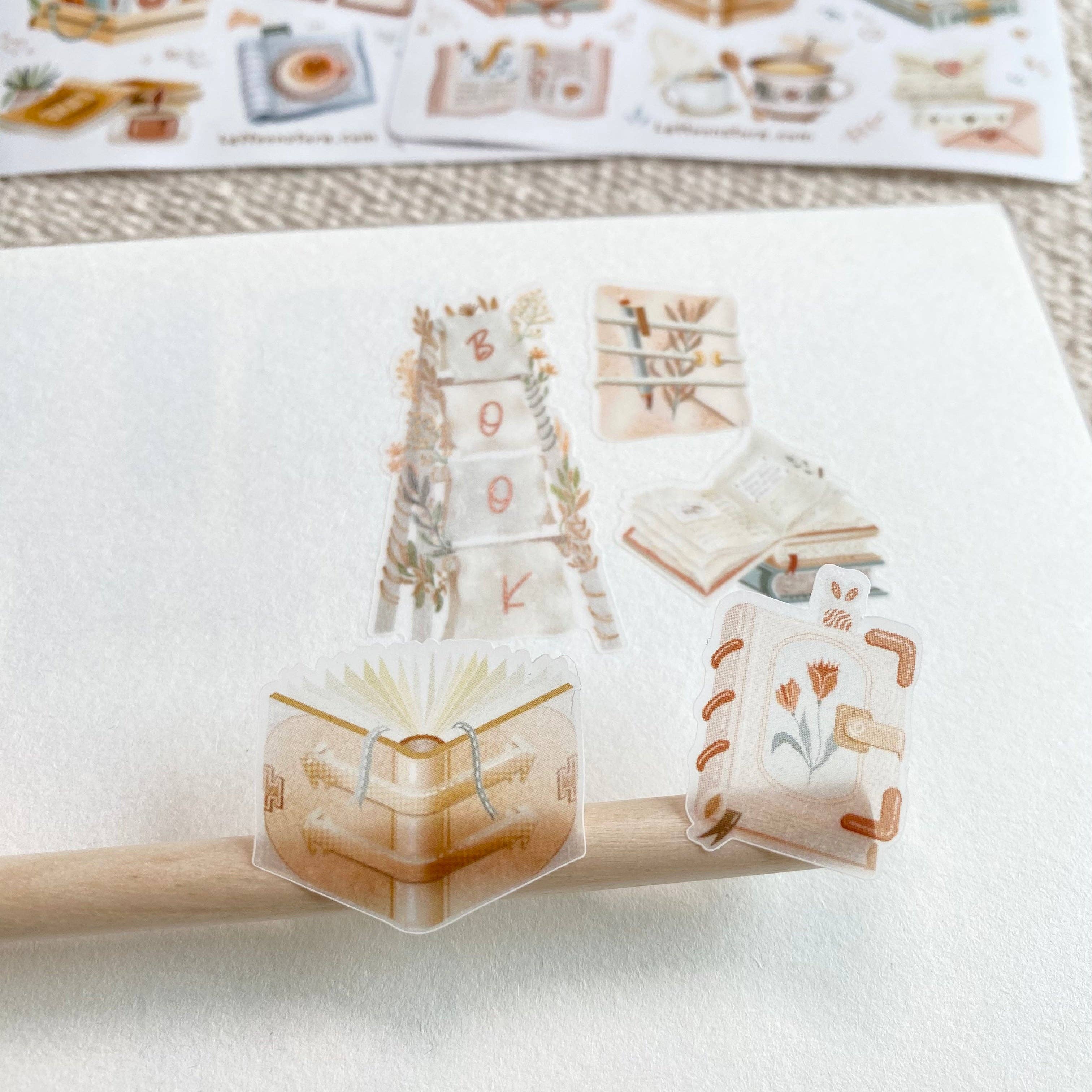 Lettoon – Adesivo por atacado – Folha de Adesivos - Hora da Leitura12