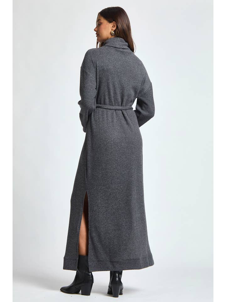 Dear Scarlett - Wholesale Dress - Women's - Cowl Neck Waist Tie Maxi Dress TRV-PLUSH15