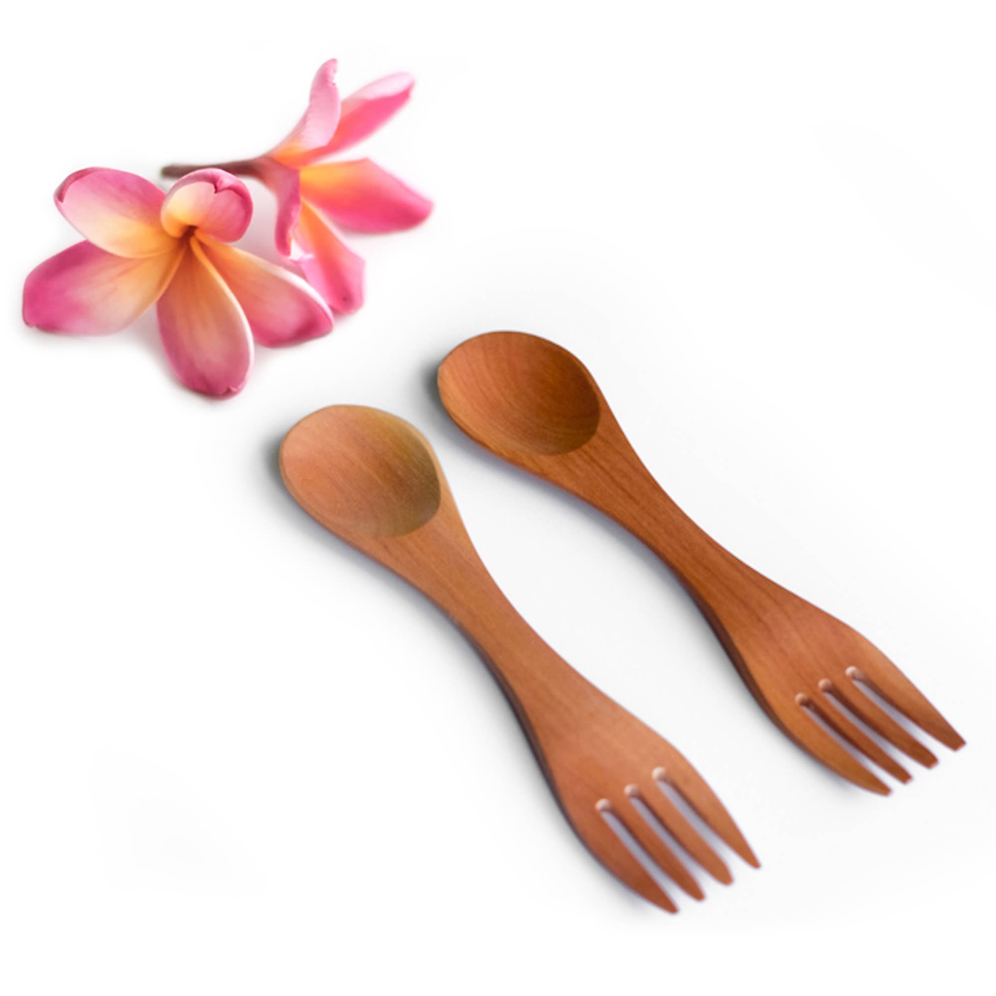 Bali Harvest - Wholesale Keukenvork - 6-inch handgemaakte lunchbox met lepel en vork, kampeerset, houten spork1