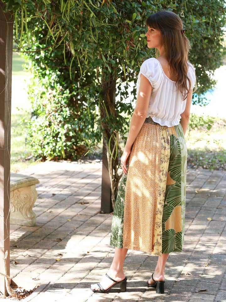 Pantaloni Palazzo Patchwork Hippie Jungle Dream per la vendita all'ingrosso da parte di Sacred Threads