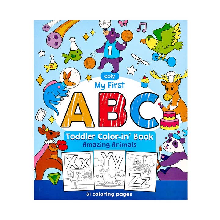 My First ABC: Toddler Color-in' Book - Amazing Animals (8" x for wholesale by OOLY