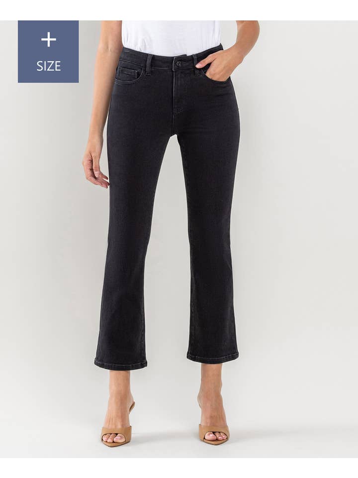 REFINAR JEANS ACAMPANADOS DE TALLE ALTO DE TALLA GRANDE LV1170-P de venta al por mayor en Faire