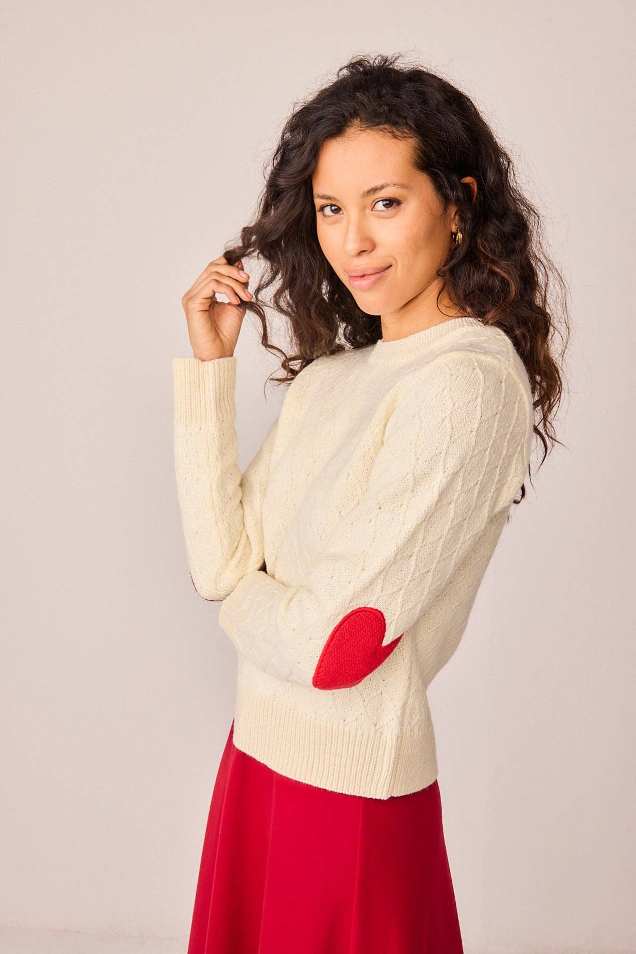 Smile - Wholesale Knit Sweater - Women's - Little Red Riding Hood Jersey3