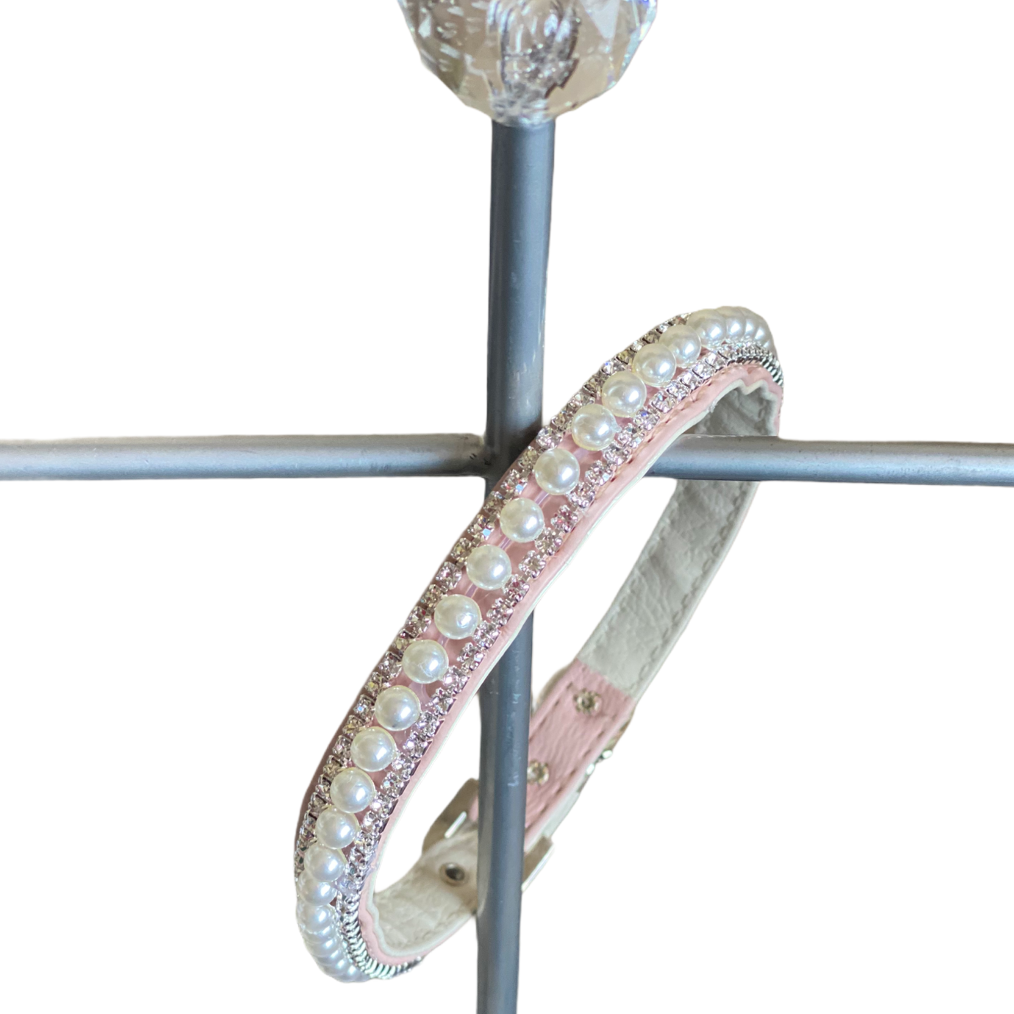 Bark Fifth Avenue - Wholesale Pet Collar - Dog - Pretty in Pink Pearl and Rhinestone Collar1
