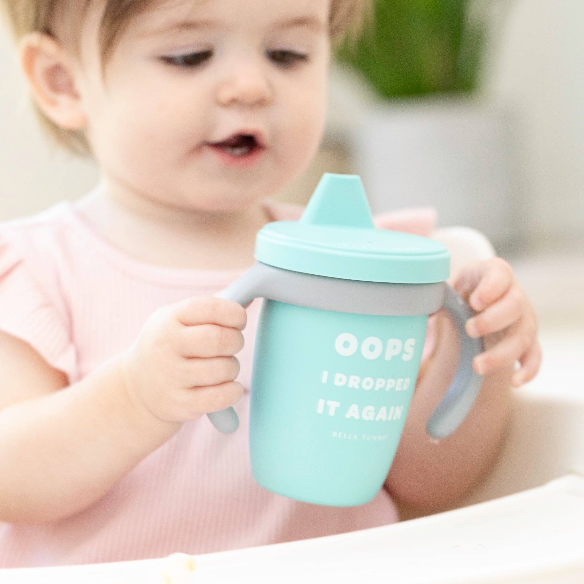 Blue Dropped it Again Happy Sippy Cup for wholesale on Faire2