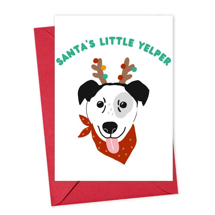 Dog Christmas Card Dog Mom Gifts Holiday Card for Pet Owners for wholesale by R is for Robo
