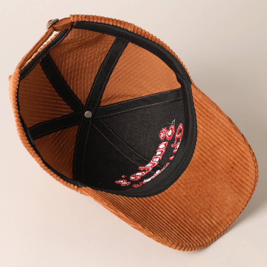 Fashion City - Vente Casquette de baseball – unisexe - Casquette en velours côtelé brodée préférée du Père Noël8