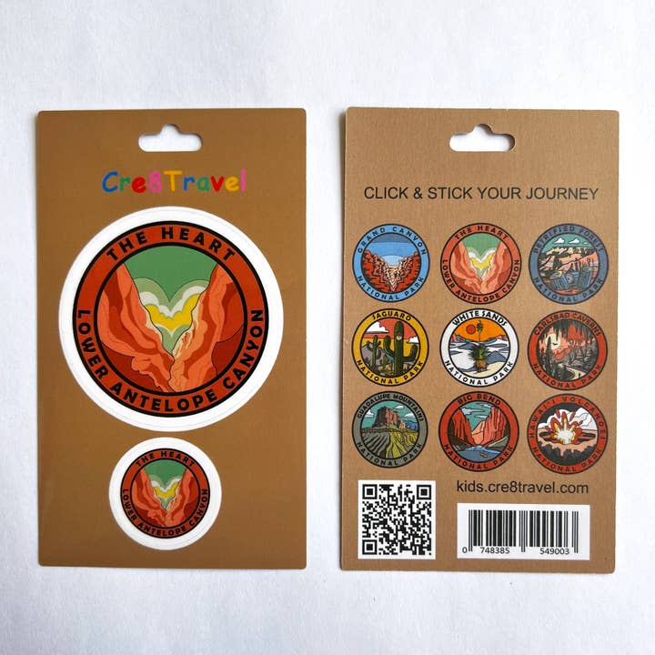 Lower Antelope Canyon National Park 2 Pack Vinyl Sticker Set for wholesale by Cre8Travel