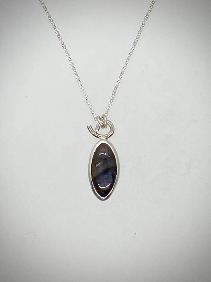 Sterling and Labradorite Necklace for wholesale by Morgan McGeehan Designs