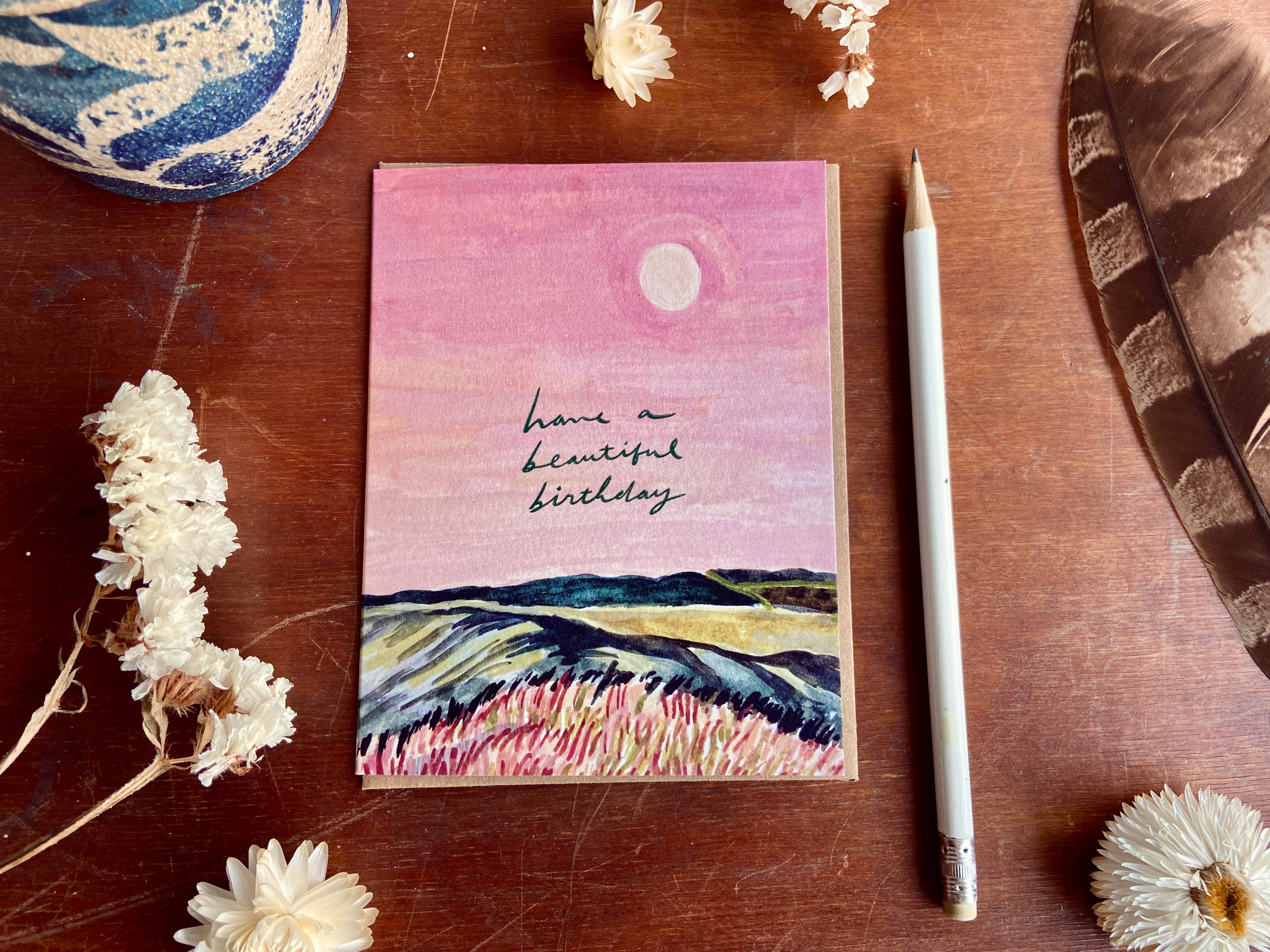 Little Salt Wagon - Vendita all'ingrosso Biglietti di auguri - Biglietto di auguri dipinto per un bellissimo compleanno2