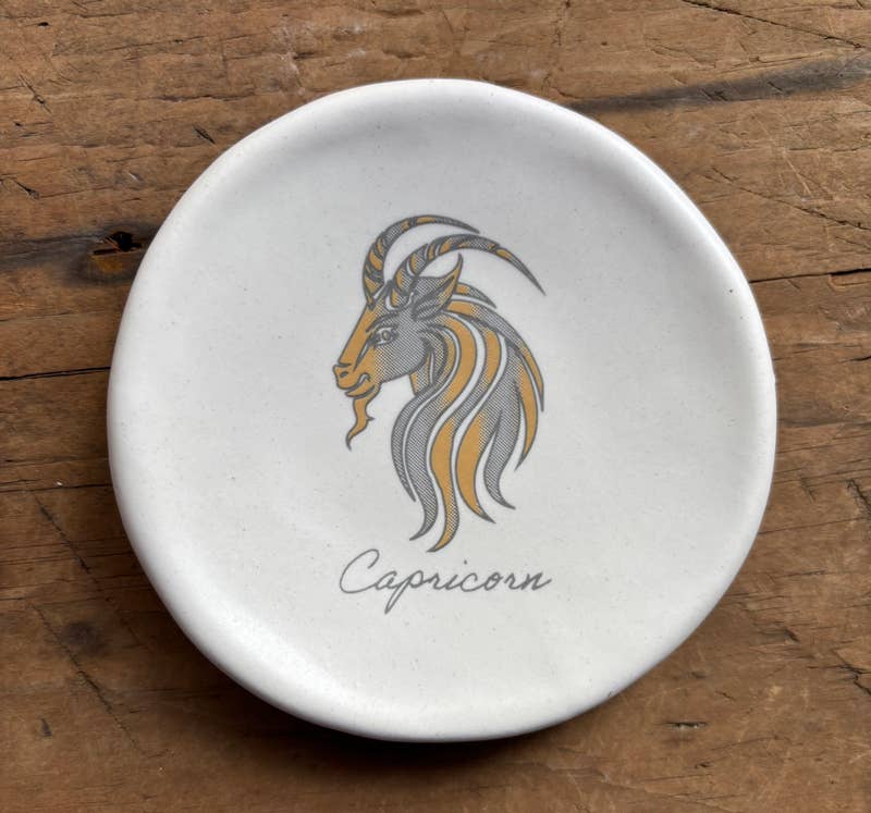 August Ceramics - Wholesale Jewelry Dish - 3.5" Ceramic Zodiac Sign assortment with Tabletop Display 8