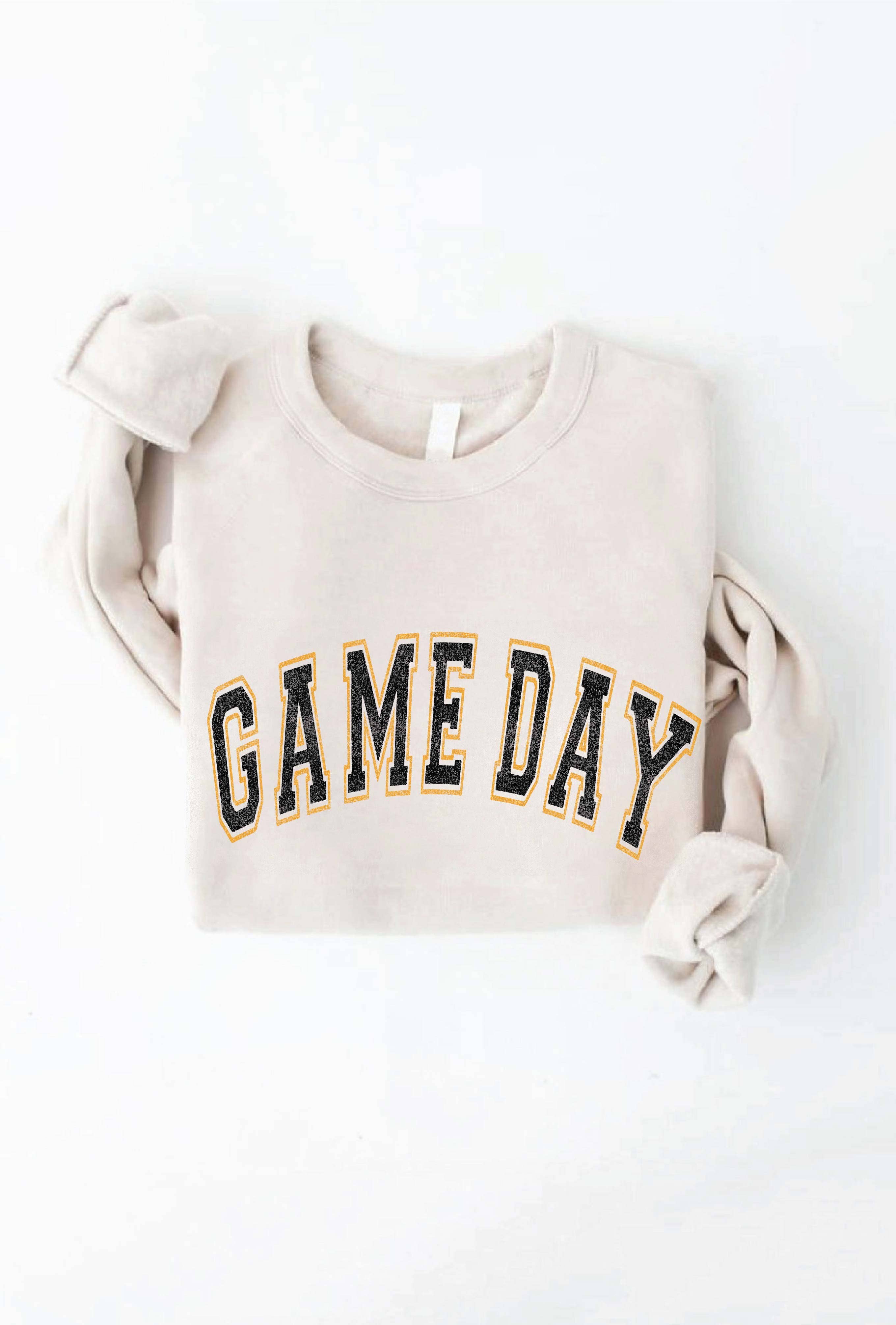OAT COLLECTIVE - Wholesale Graphic Sweatshirt - Women's - GAME DAY GOLD/BLACK Sweatshirt