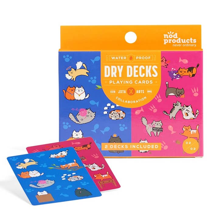 NOD Products – wholesale Card game – Dog Themed Waterproof Playing Cards- 2 Deck Set