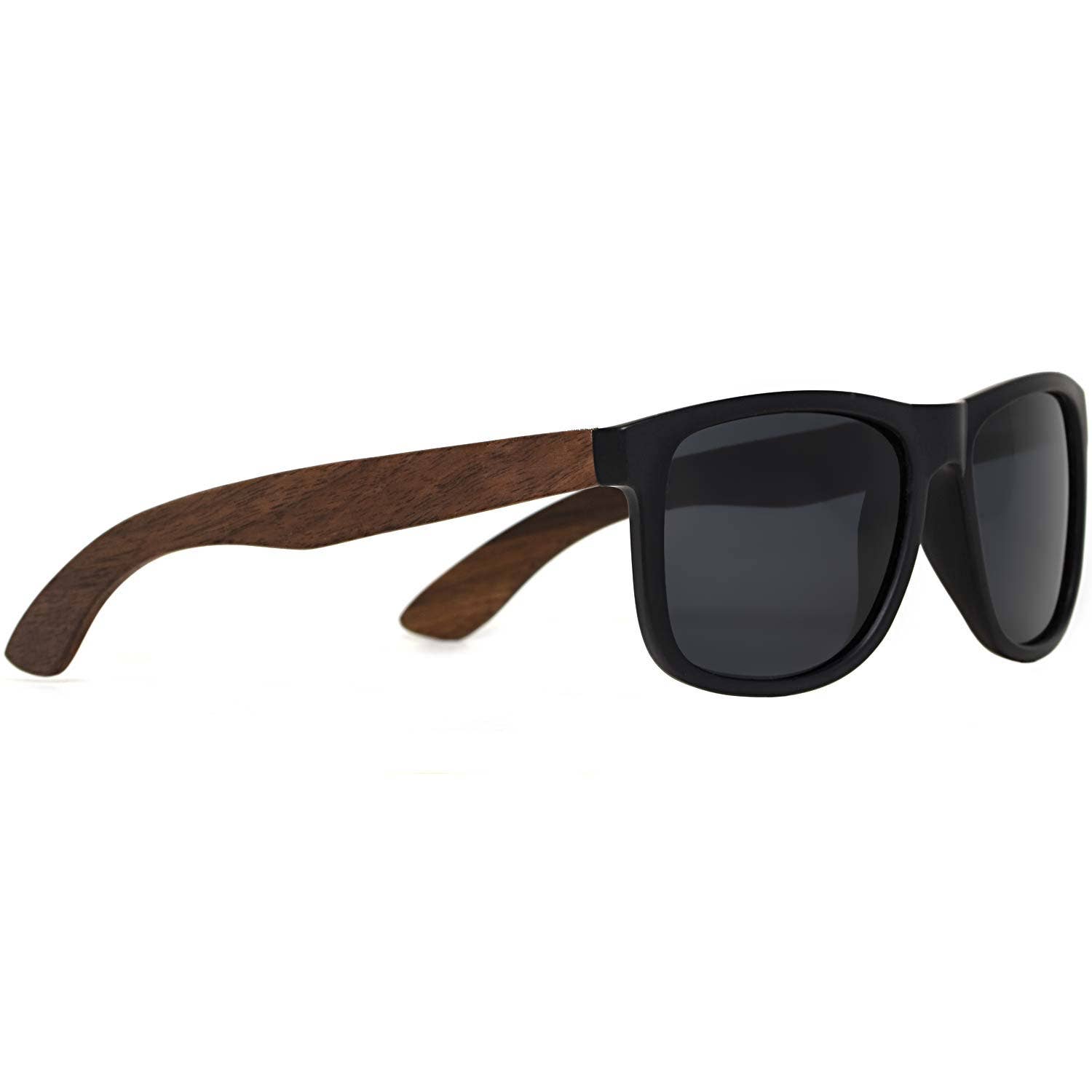 GOWOOD - Wholesale Sunglasses - Unisex - Square Walnut Wood Sunglasses with Black Polarized Lenses1