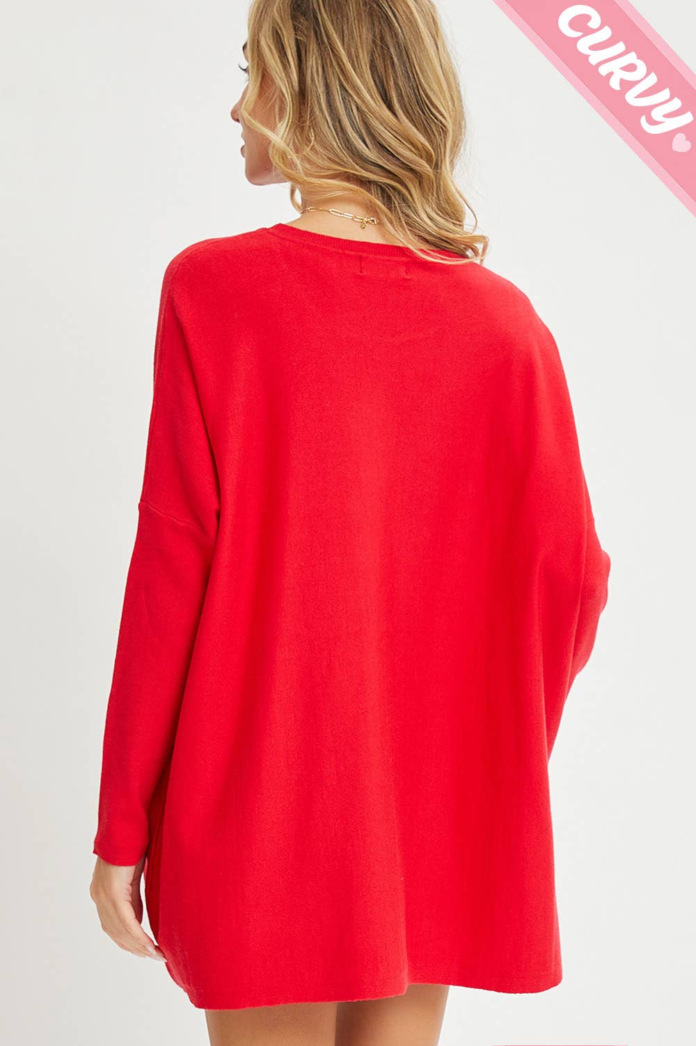 Sweet Lovely by Jen - Wholesale Tunic Sweater - Women's - FRONT POCKET OVERSIZE SWEATER PLUS SIZE73