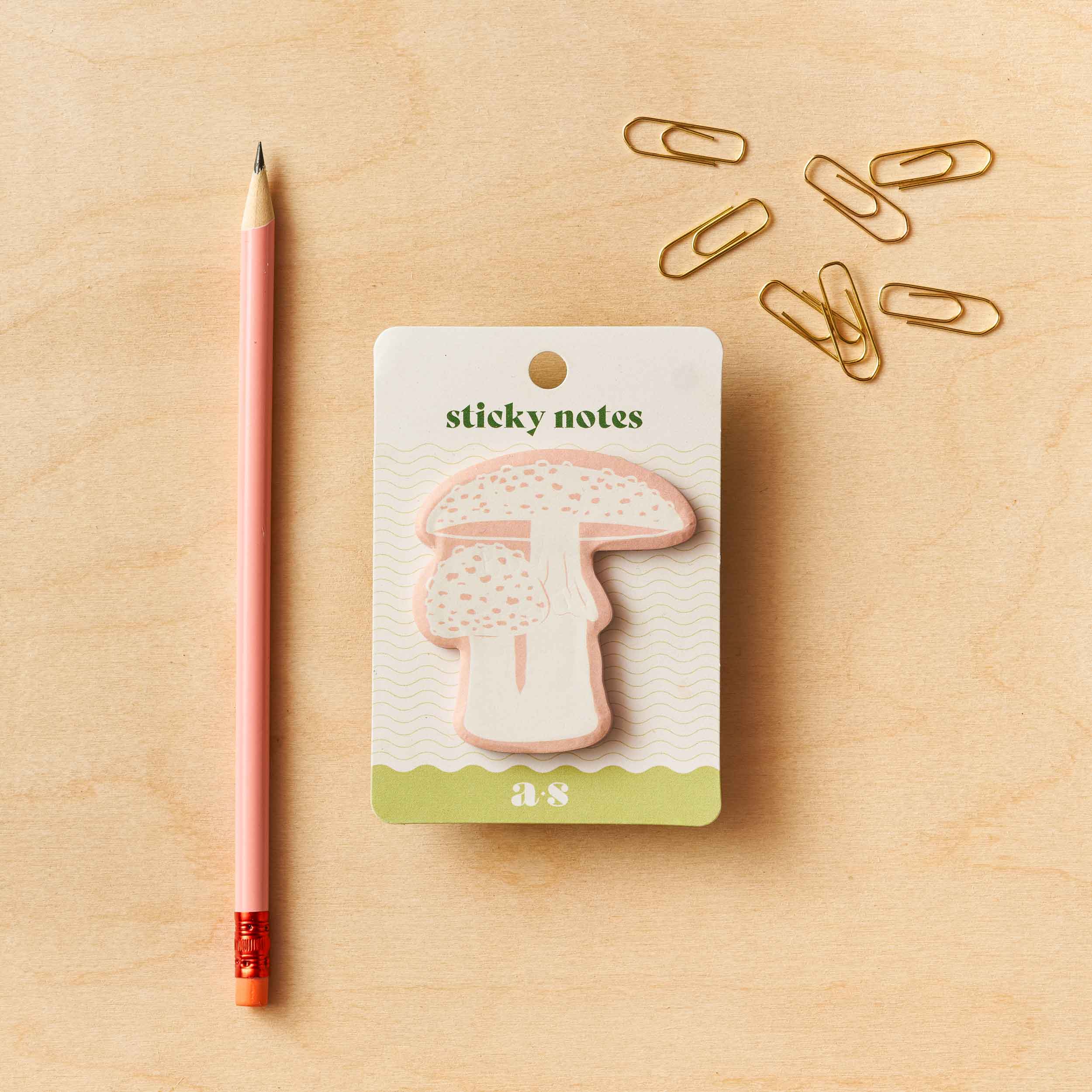 Another Studio UK - Wholesale Sticky Notes - Mushroom Sticky Notes, Autumnal Stationery Memo Pad1
