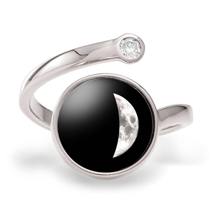 Anneau Spirale Cosmique (2A) par Moonglow Jewelry pour la vente par Moonlight by Moonglow Jewelry