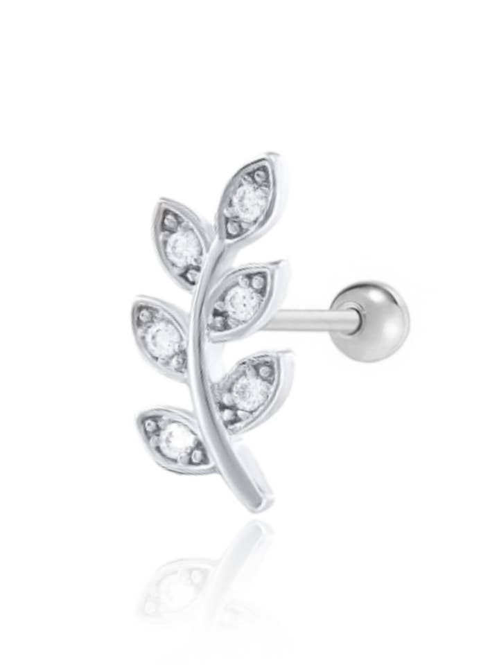 Brinco Piercing Aspen Crystal Folha por atacado de Impuria Ear Piercing Jewelry